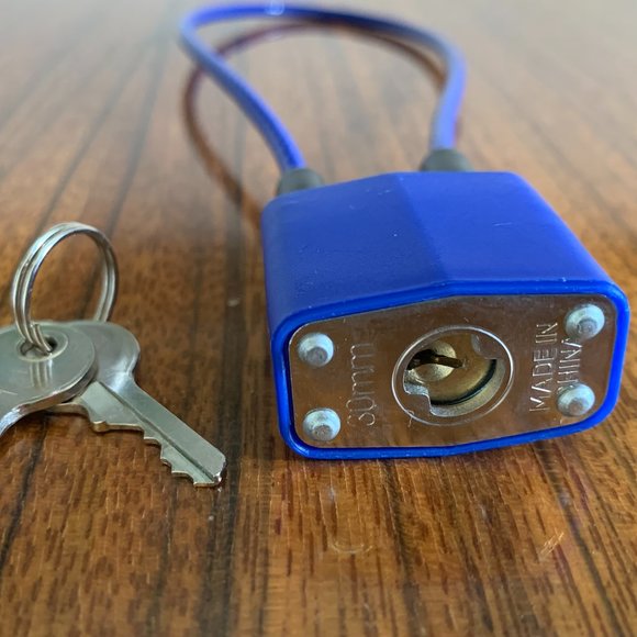 New Cable Lock, Padlock, Bicycle Lock, General Purpose Safety Lock w/2 Keys - Picture 3 of 12